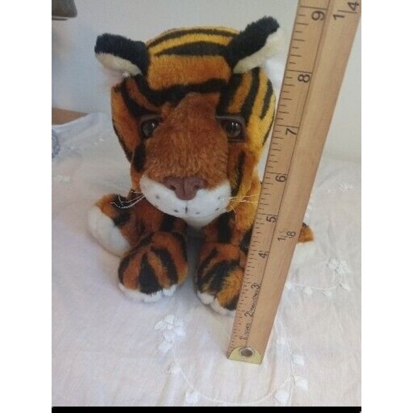 NANCO TIGER Plush Stuffed Animal 9” Inc Cuddly Realistic Eyes Rare - Picture 5 of 5